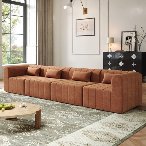 145.5 Inch Modular Sectional Sofa - Versatile Seating Solution.