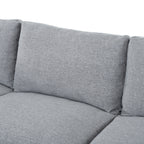 Back cushion detail of 130' U-Shaped Sectional Sofa - Large & Versatile, emphasizing plush support and textured chenille upholstery.