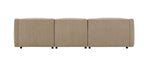 Veata Suede Sectional Sofa in Light Brown.