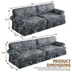 Luxuriously Comfortable Cloud Couch Blue Floral Sofa.