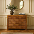 Solid Wood Amber Wavefront Cabinet for Modern Living Space.