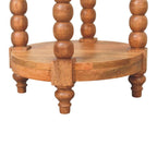 Wooden Barley Twist Round Side Table.