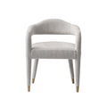 Aspen Upholstered Tweed Armchair in Silver Lining