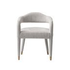 Aspen Upholstered Tweed Armchair in Silver Lining