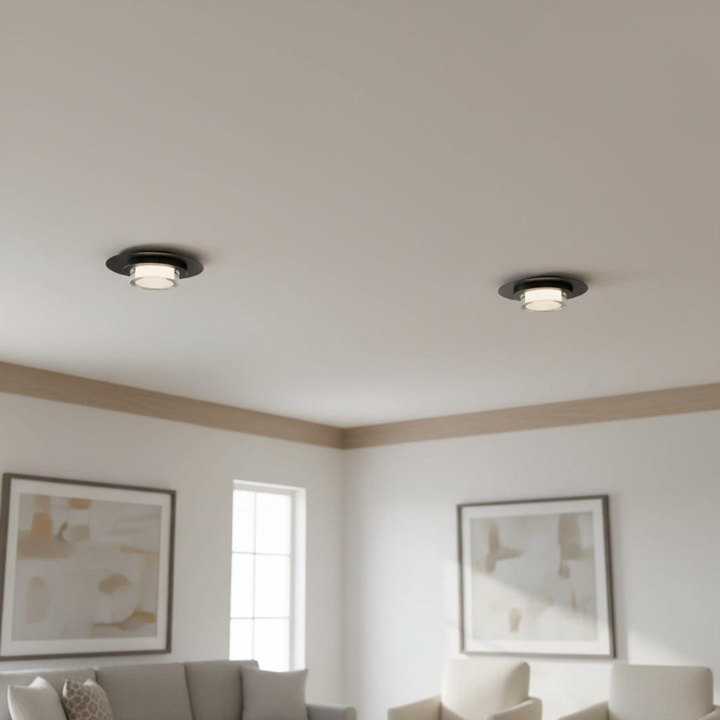 12 inch Square Black Integrated LED Flush Mount.