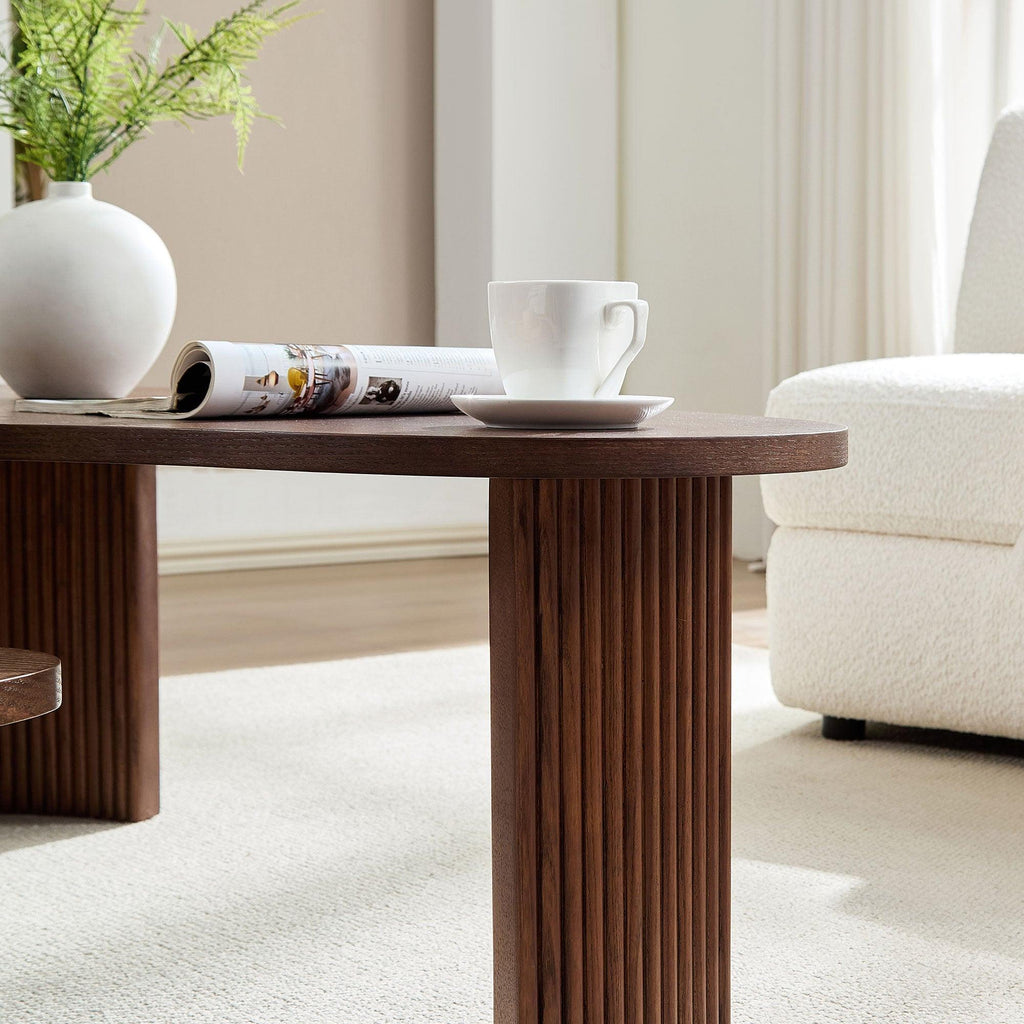 2-Piece Modern Irregular Coffee Table Set for Living Room.