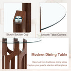 Mid-Century Modern Glass Dining Table for Small Spaces.