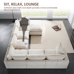 117.5'' Modular Sectional Sofa with Movable Storage Ottoman.