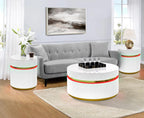 Tivoli 3-Piece LED Coffee Table Set with Glass Top.