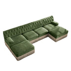 4-Seater Cloud Modular Sectional Sofa with Ottomans.