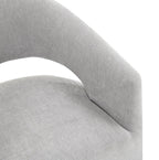 Contemporary Gray Arm Chair with Casters.