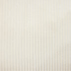 Detailed texture of white corduroy fabric used in the Compressed Corduroy Sofa, highlighting soft and skin-friendly material.