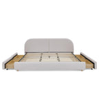 King Size Upholstered Bed Frame - Modern Minimalist Design.