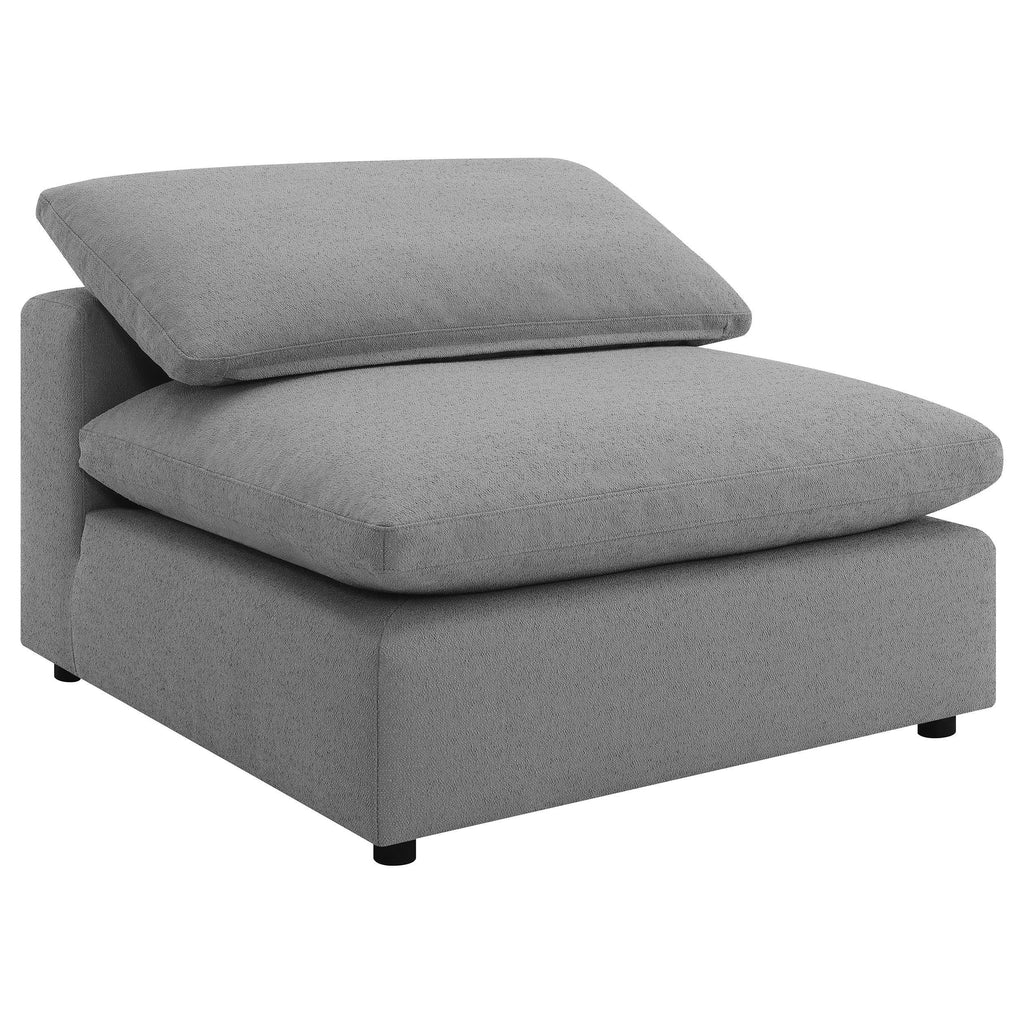 Segoura Grey Upholstered Sectional Sofa - 5-Piece Design.
