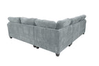 4pc Sectional Set with Matching Pillows and Ottoman.