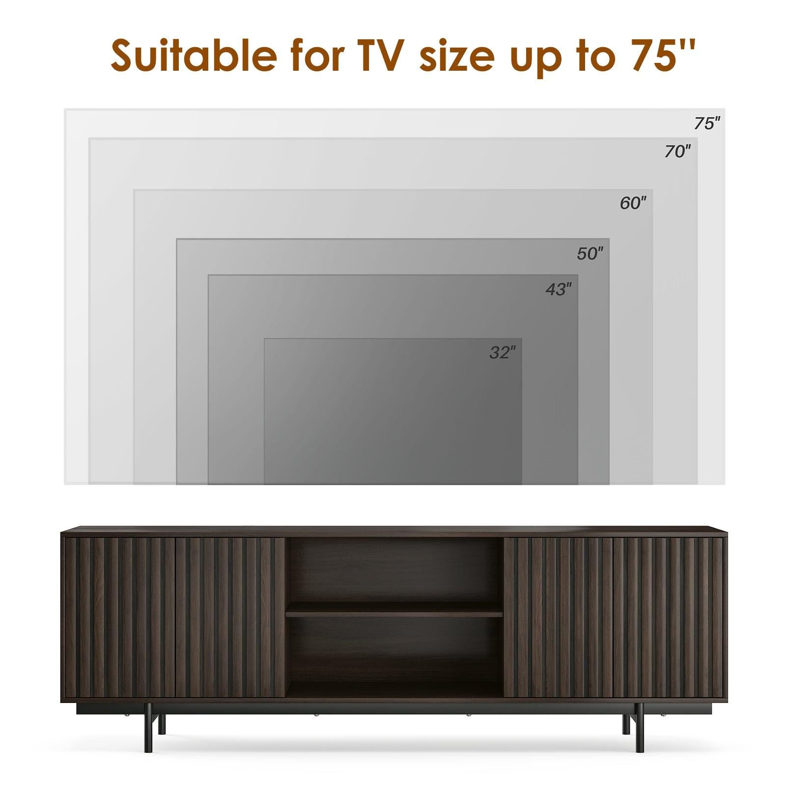 Mid Century Modern TV Stand for TVs Up to 75 inches.