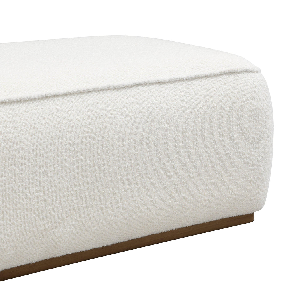 Beige Grainy Footstool for Modern or Nordic Home.
