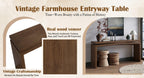 65-Inch Solid Wood Console Table - Rustic Entryway Solution.