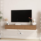 LED Floating TV Stand Wall Mounted for 55-65 Inch TVs.