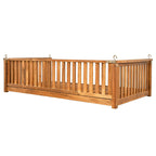 TOPMAX Twin Size Garden Swing Bed for Outdoor Relaxation.