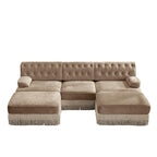 Modular Velvet Chesterfield Sofa for Living Rooms.