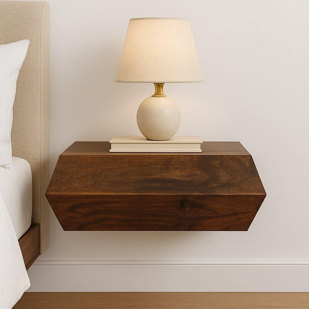 Wall-Mounted Bedside Solid Wood - Artisan Furniture Prisma.