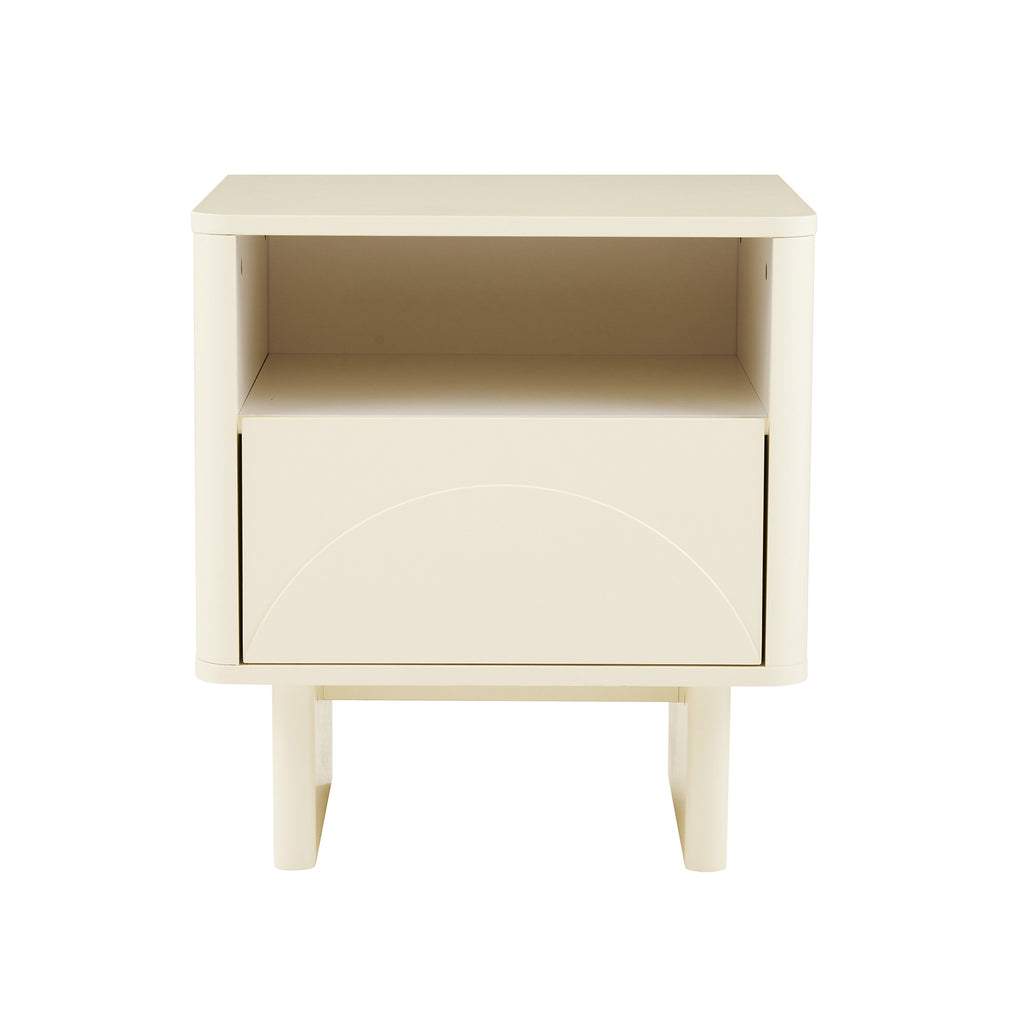 Ella 20' Nightstand in Cream (1-Drawer)