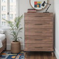 Walnut Finish Chest of Drawers - Tranquility Collection.