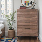 Walnut Finish Chest of Drawers - Tranquility Collection.