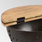 Modern Industrial Wooden & Iron Coffee Table.