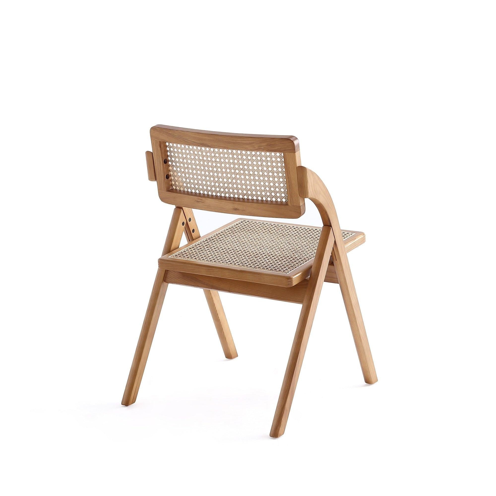 Lambinet Wood Folding Chair in Natural - Set of 2.