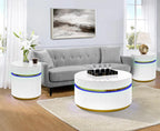 Tivoli 3-Piece LED Coffee Table Set with Glass Top.