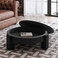 Round Coffee Table with Hidden Storage for Small Spaces.