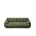 Chenille Button-Tufted Three-Seater Sofa for Comfort.