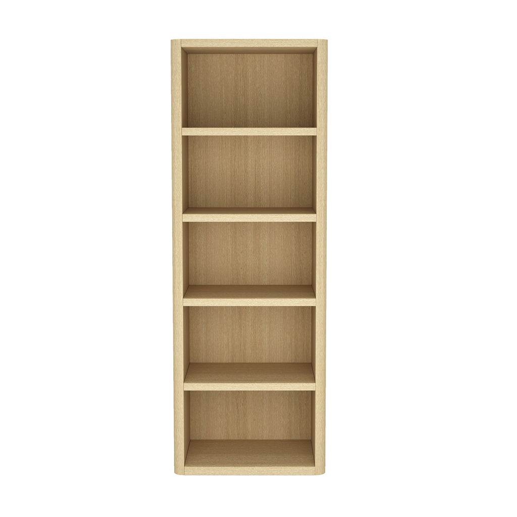 Rivington Modern 28' Open Bookcase in Natural Oak (5-Shelf)