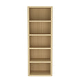 Rivington Modern 28' Open Bookcase in Natural Oak (5-Shelf)
