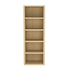 Rivington Modern 28' Open Bookcase in Natural Oak (5-Shelf)