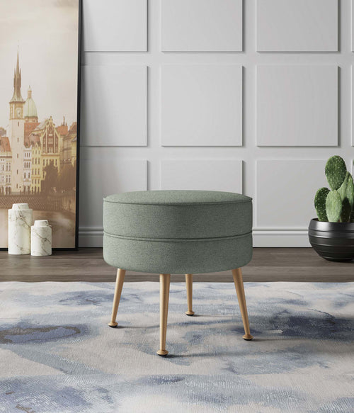 Bailey Upholstered Accent Ottoman in Sage Green