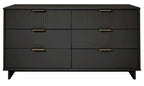 Granville 55' Dresser in Charcoal Gray (6-Drawer)