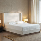 Hosford Upholstered Wingback Bed King - Elegant Design.