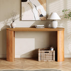 Vintage Beaded Console Table with Reversible Curved Legs.