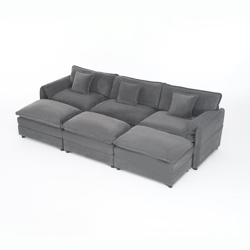 Oversized Deep Seat Modular Sectional Cloud Sofa.