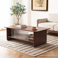 47-inch modern minimalist coffee table with storage.