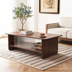 47-inch modern minimalist coffee table with storage.