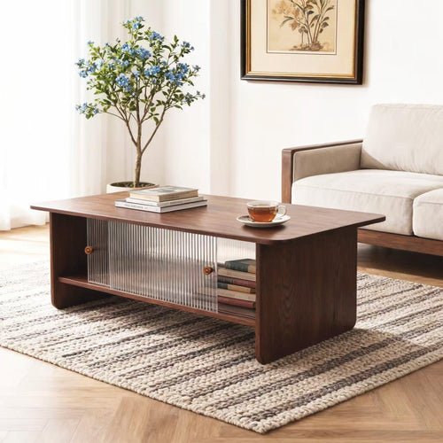 47-inch modern minimalist coffee table with storage.