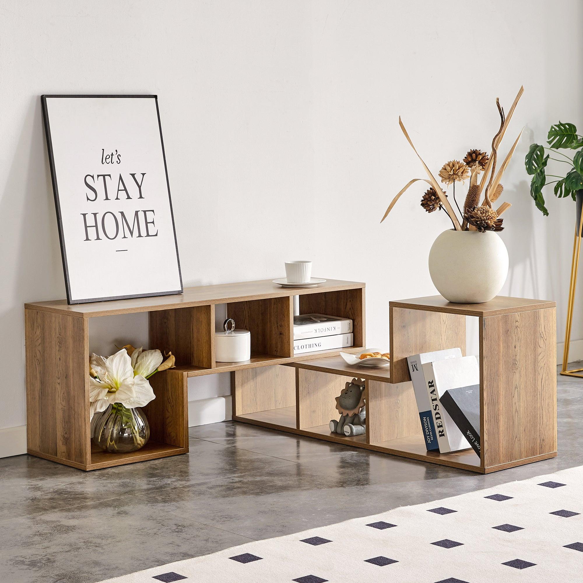 2 Pieces Cube TV Stand for Versatile Living Room Setup.