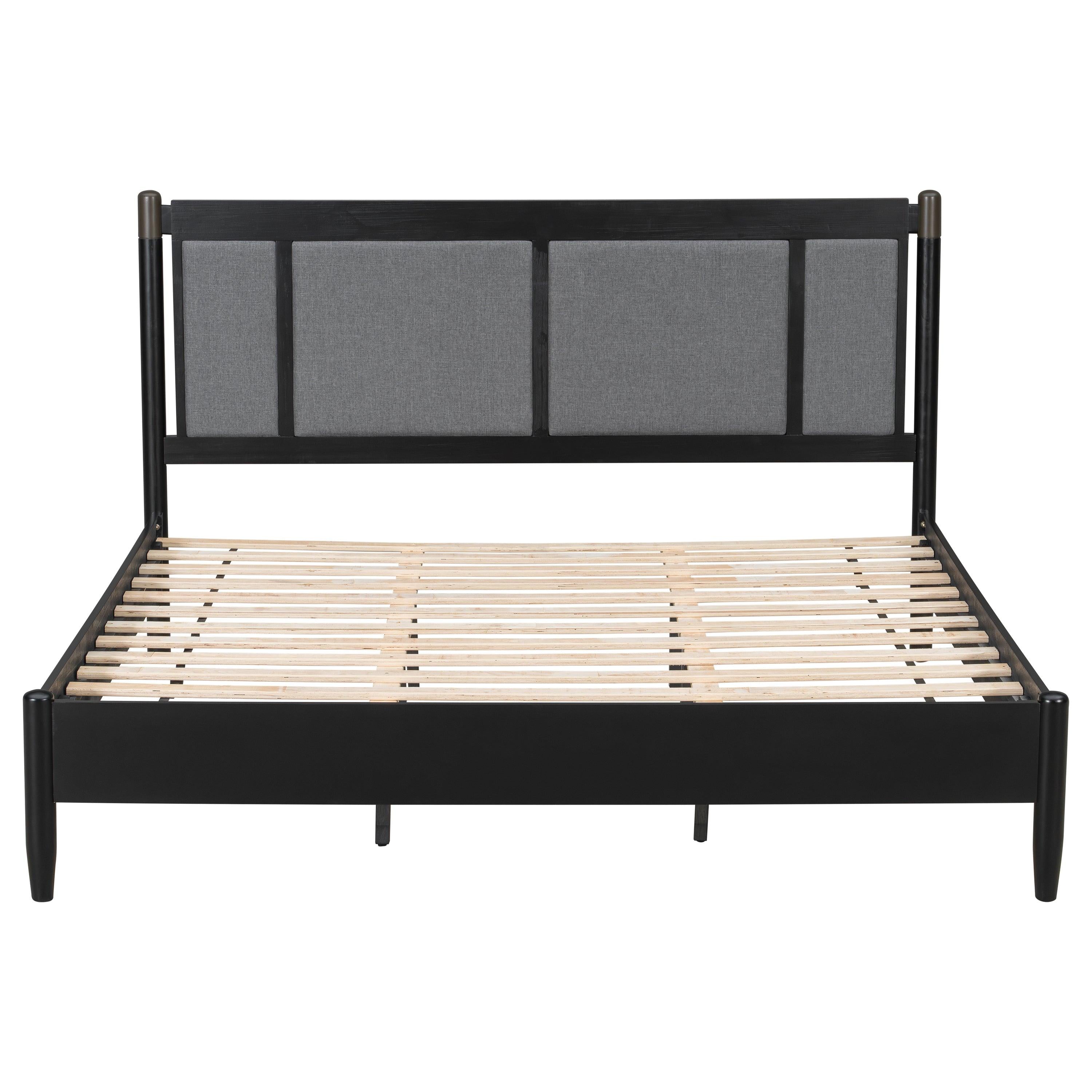 Solid Wood King Bed with Heavy Duty Support.