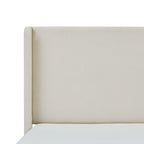 Carmen Wingback Bed Frame in Ivory Boucle - King Size.