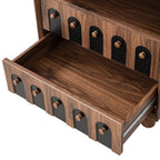 Modern Nightstand with Charging Station & Storage Drawers.