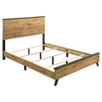 Georgina Natural Pine Mid-Century Queen Bedroom Set.